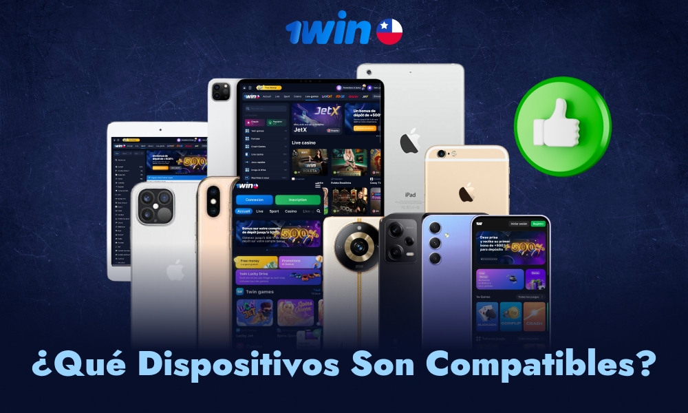 La app de 1win funciona en diversos smartphones y tablets con Android e iOS